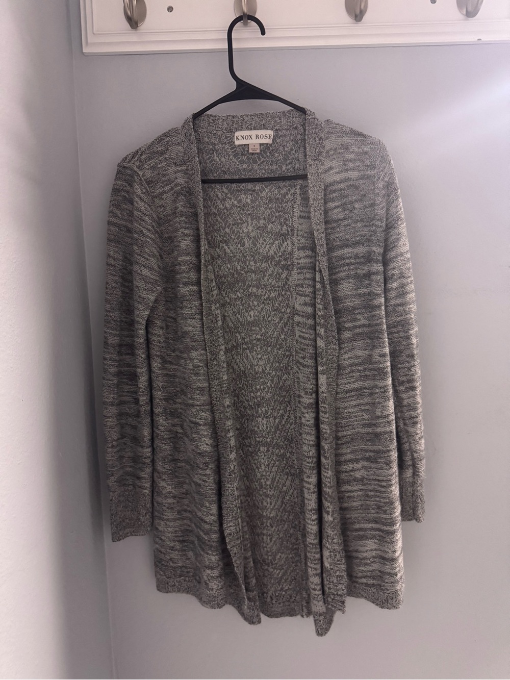 Knox Rose Gray Open-Front Women's Cardigan Sweater